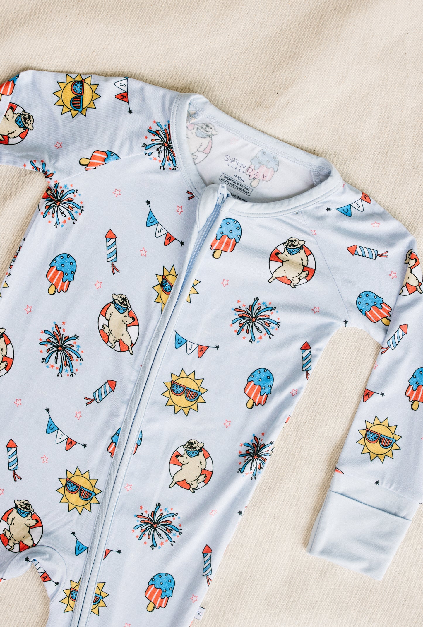 All American Summer Zippy Romper