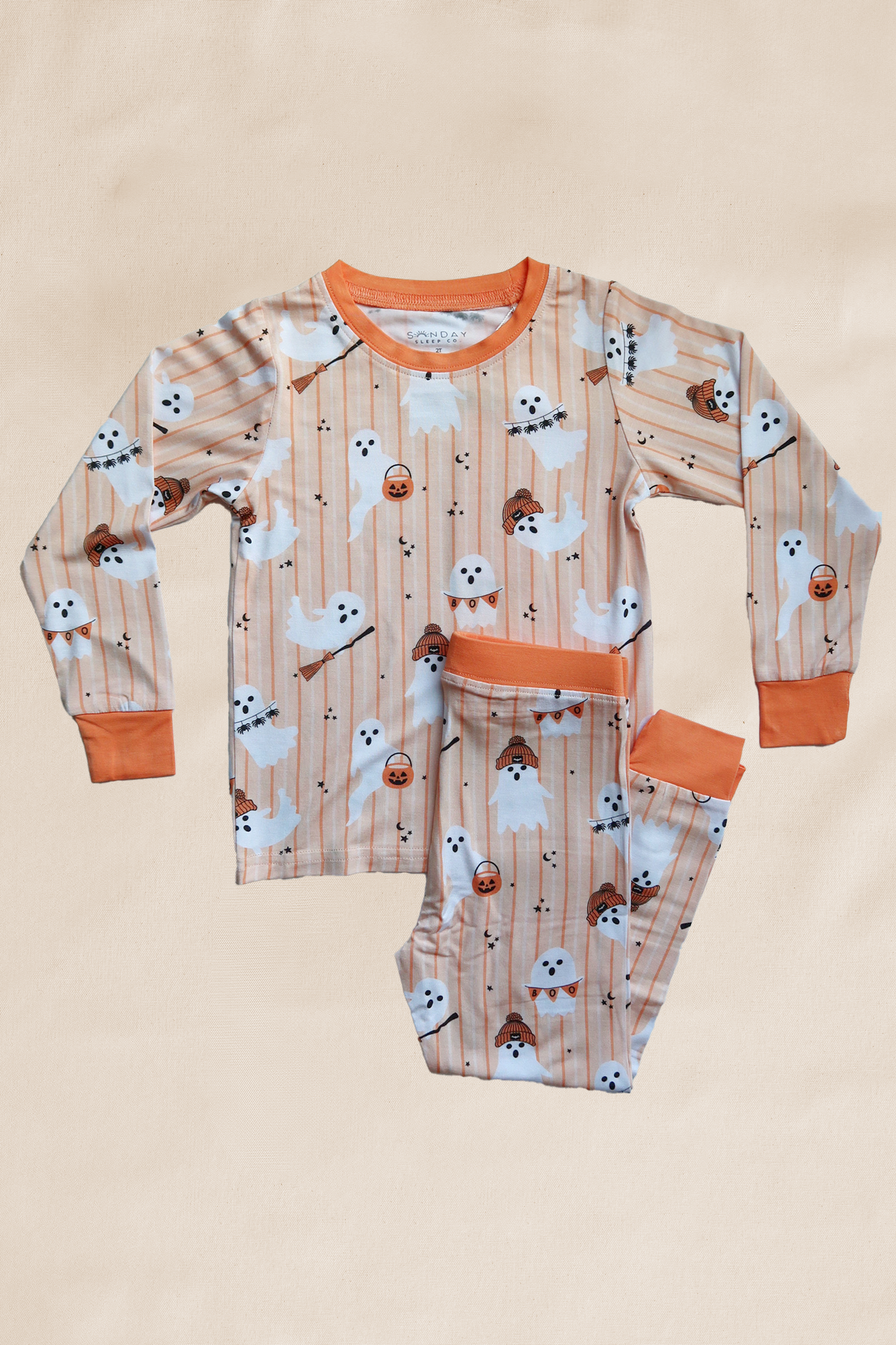 (Pre-order) Orange Boo Crew Two-Piece Set