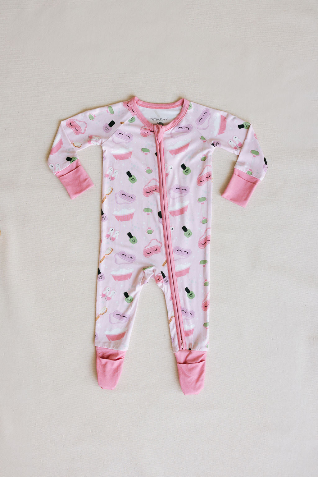 Self-Care Sunday Pink Zippy Romper