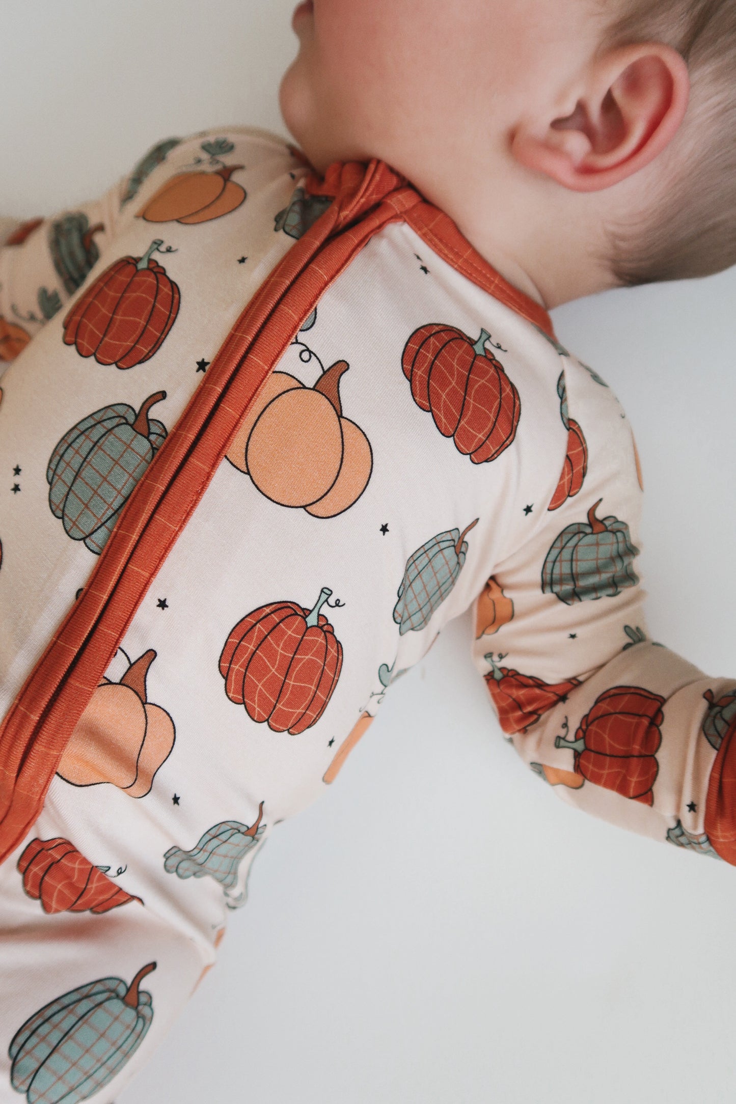 (Pre-order) Plaid Pumpkins Zippy Romper