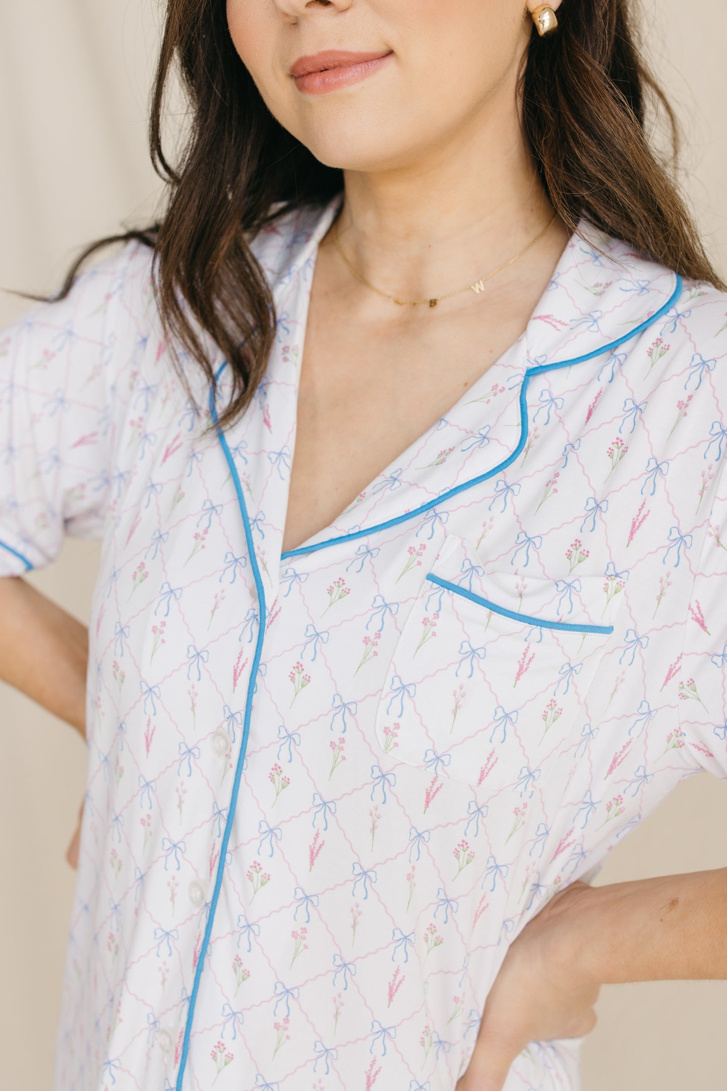 Blooms & Bows Women's Short Set