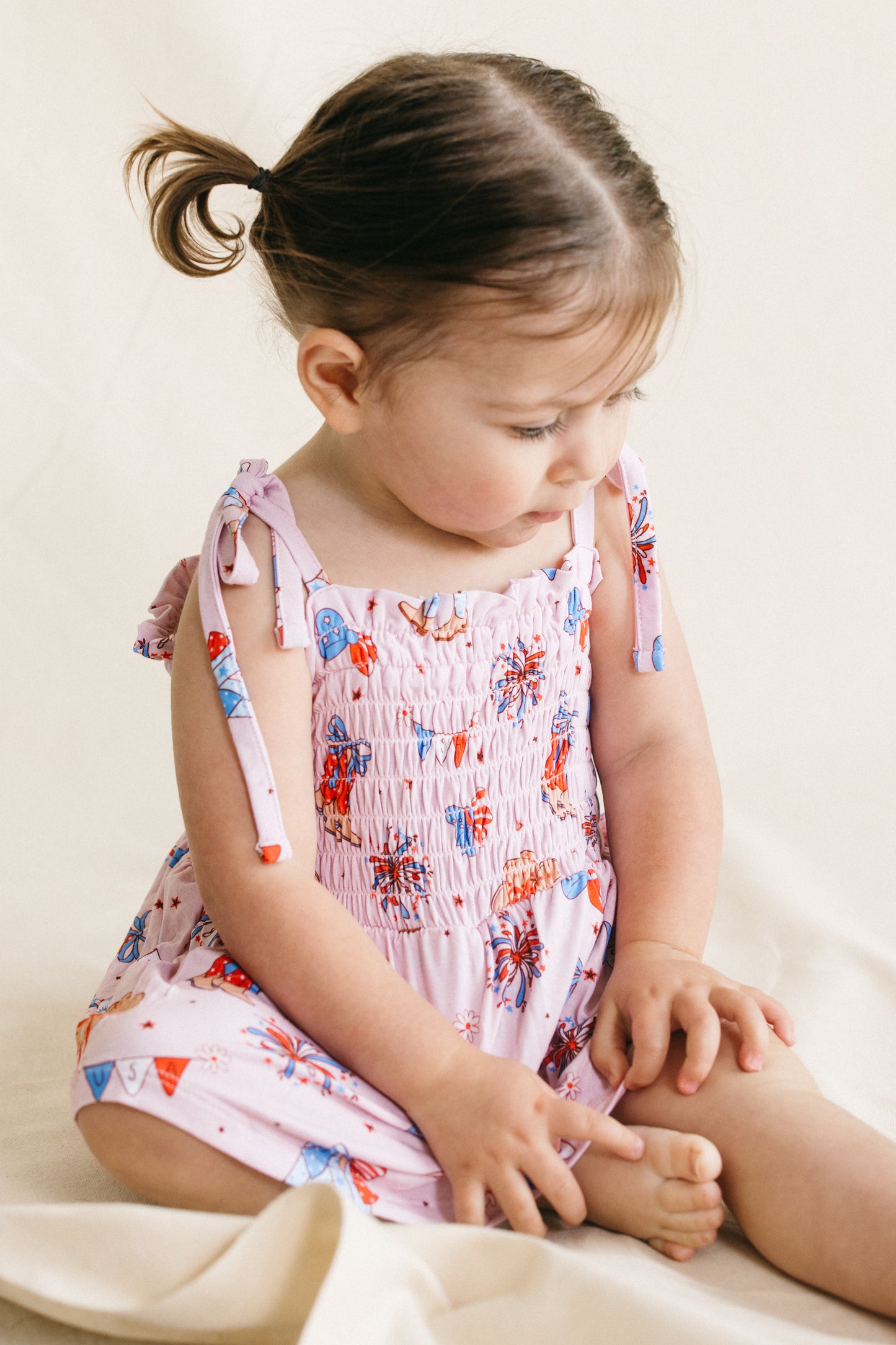 Howdy USA Smocked Romper