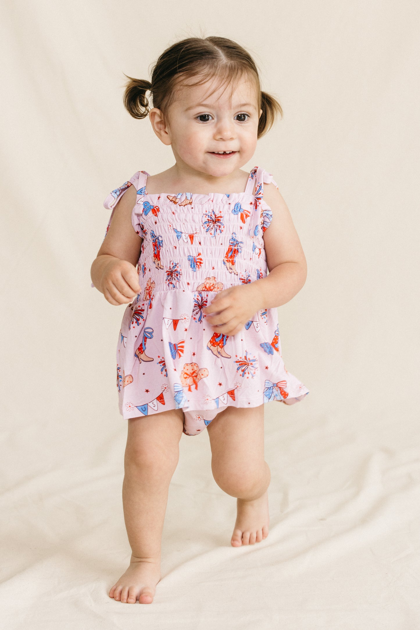 Howdy USA Smocked Romper
