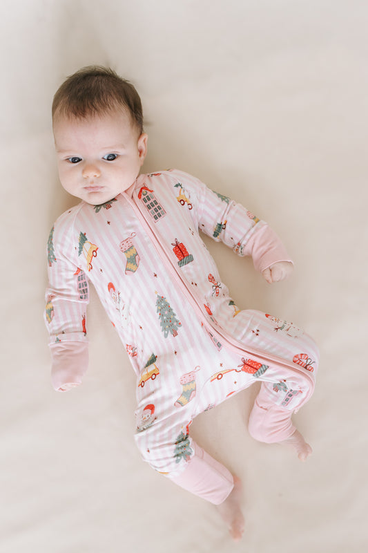 Merry Pinkmas Zippy Romper: Preorder ships by 9/25