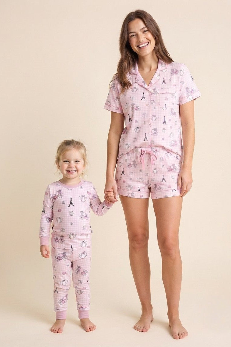 Paris Tea Party Women's Short Set