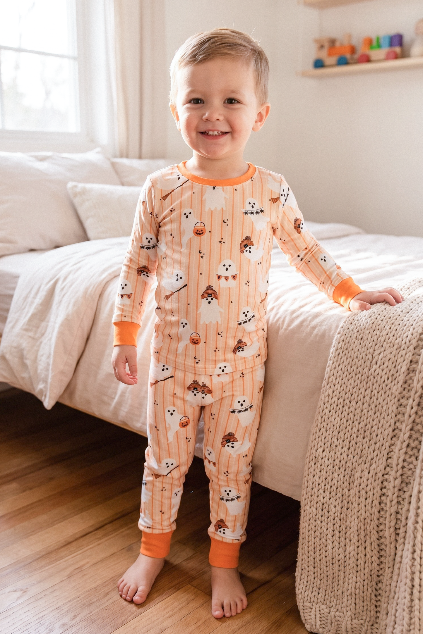 (Pre-order) Orange Boo Crew Two-Piece Set