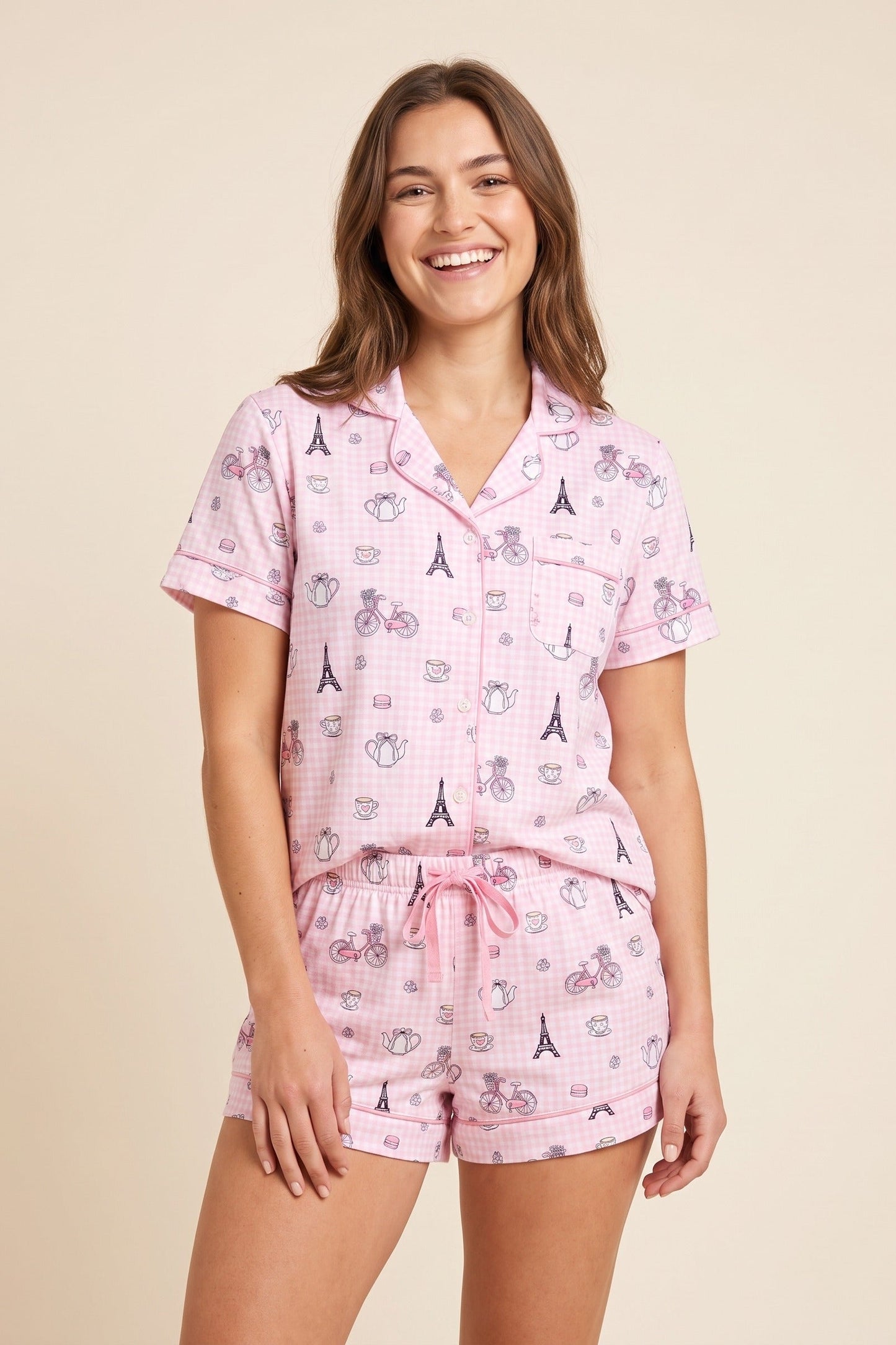 Paris Tea Party Women's Short Set