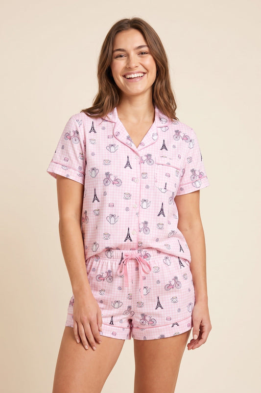 Paris Tea Party Women's Short Set