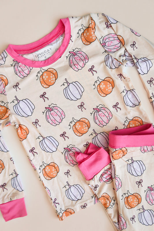 (Pre-order) Pastel Pumpkins Two-Piece Set