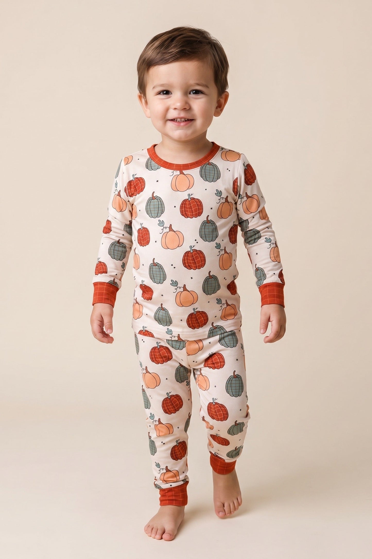 plaid pumpkin pajamas