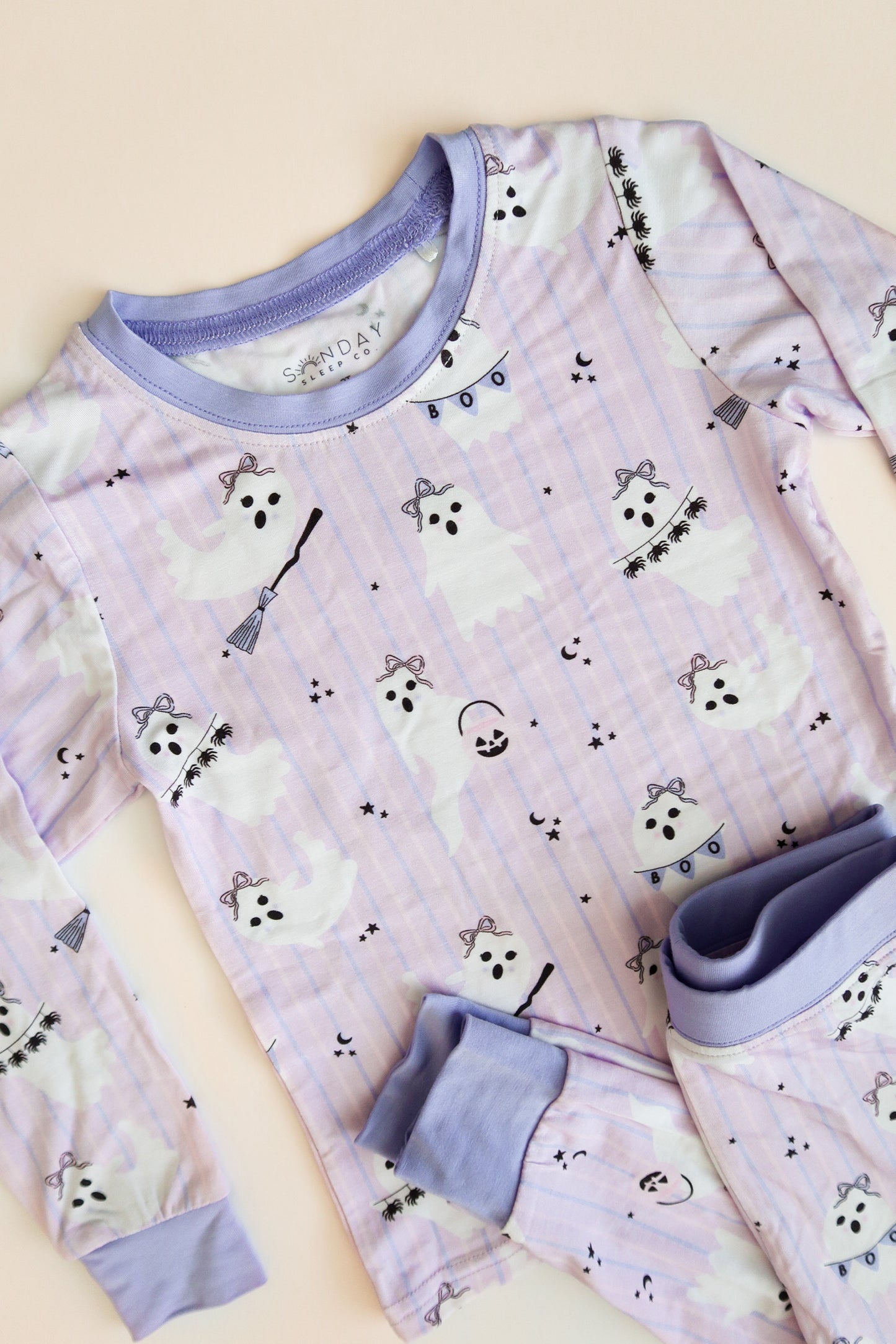 (Pre-order) Purple Boo Crew Two-Piece Set