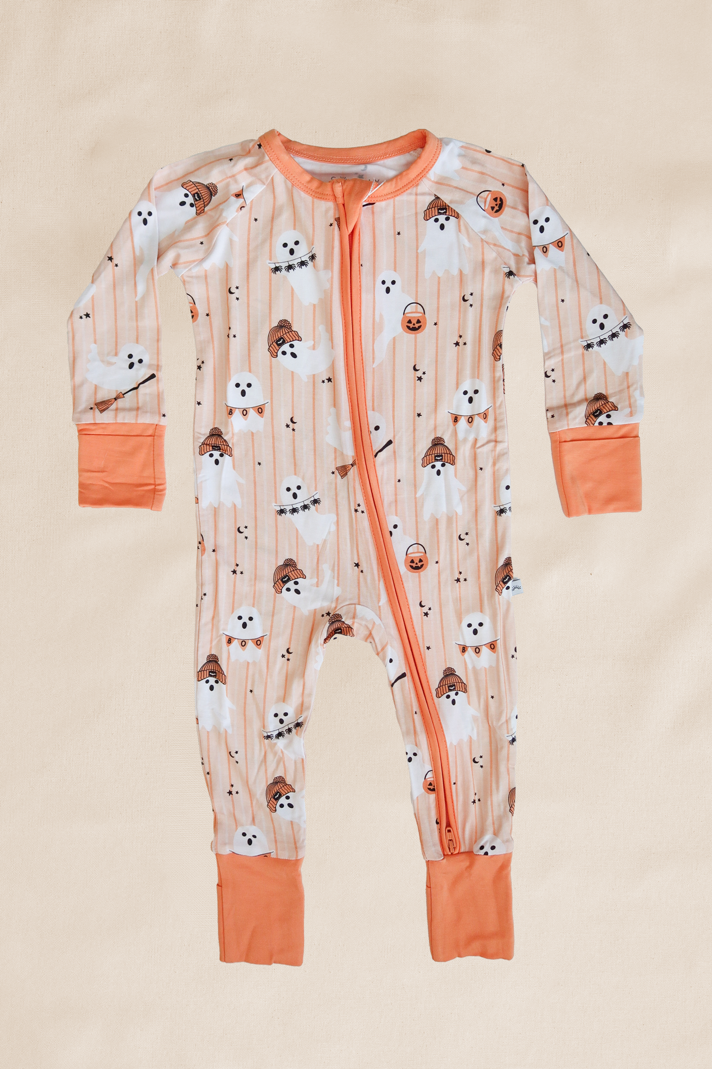 (Pre-order) Orange Boo Crew Zippy Romper