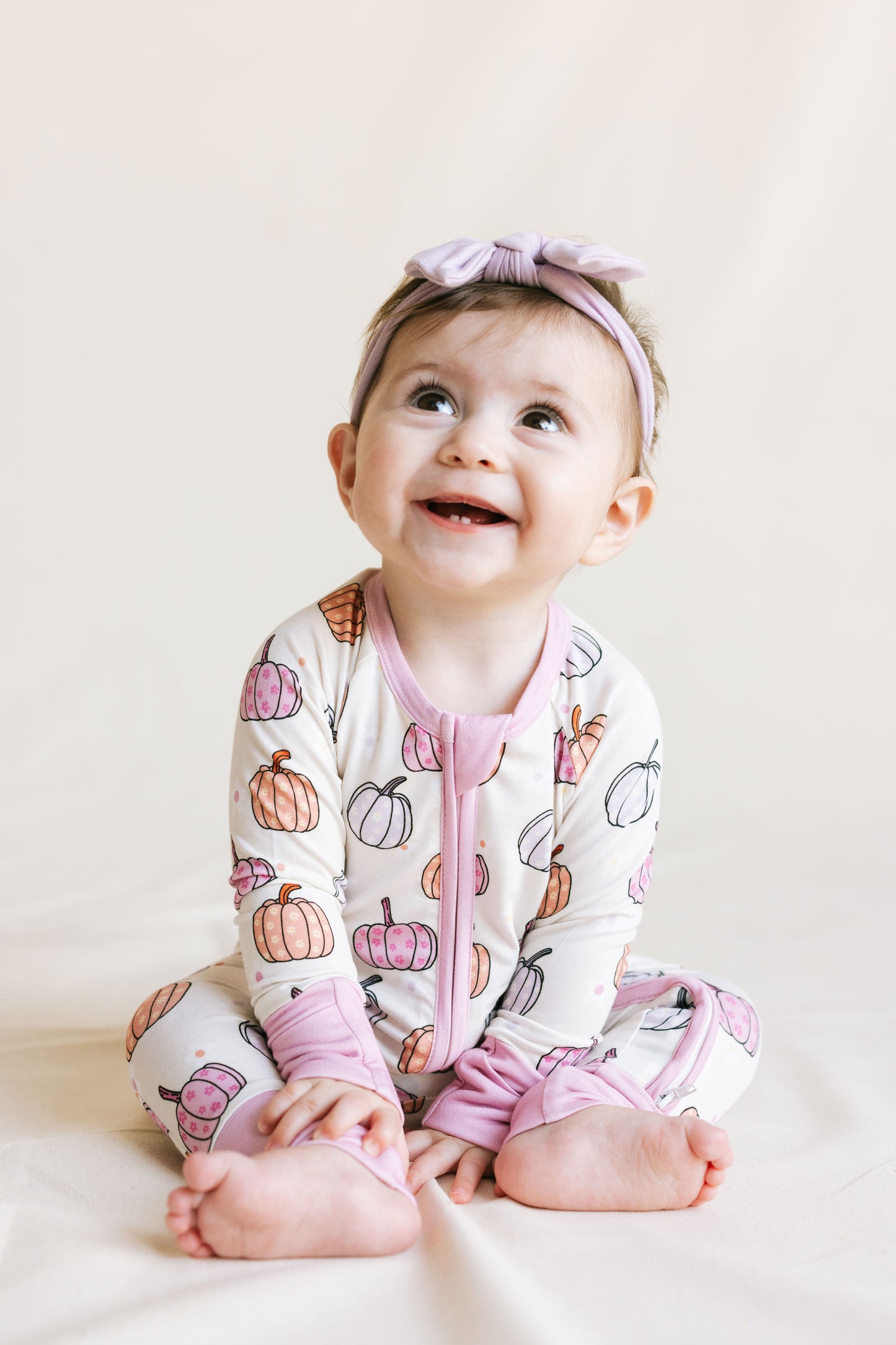 Pastel Pumpkins Zippy Romper