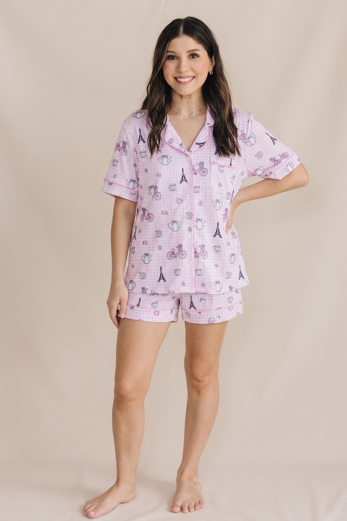 Paris Tea Party Women's Short Set